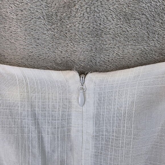 SRV x FTF Dress Womens 2X White Surplice V Neck Tiered Ruffle Hem Cotton Belted - Picture 10 of 10